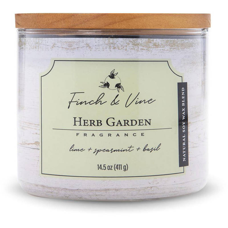 Colonial Candle Finch & Vine sojowa świeca zapachowa w szkle 3 knoty 14.5 oz 411 g - Herb Garden