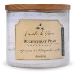 Colonial Candle Finch & Vine sojowa świeca zapachowa w szkle 3 knoty 14.5 oz 411 g - Buckwheat Pear