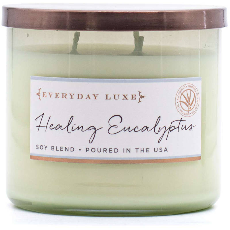 Colonial Candle Luxe sojowa świeca zapachowa w szkle 3 knoty 14.5 oz 411 g - Healing Eucalyptus