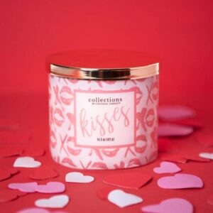 Colonial Candle Love Collection sojowa świeca zapachowa w szkle 3 knoty 14.5 oz 411 g - Kisses
