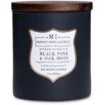 Colonial Candle sojowa świeca zapachowa w szkle drewniany knot 15 oz 425 g - Black Pine & Oak Moss