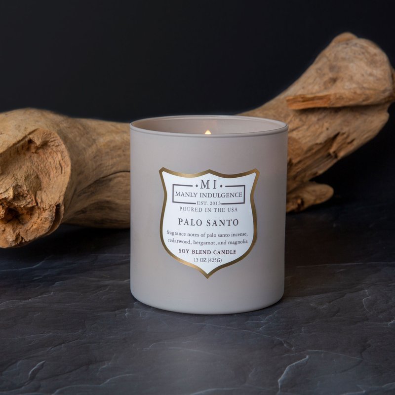 Colonial Candle sojowa świeca zapachowa w szkle drewniany knot 15 oz 425 g - Palo Santo