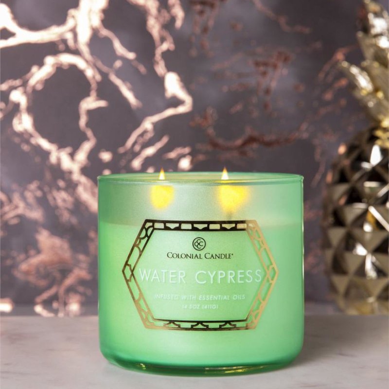 Colonial Candle Luxe sojowa świeca zapachowa w szkle 3 knoty 14.5 oz 411 g - Water Cypress