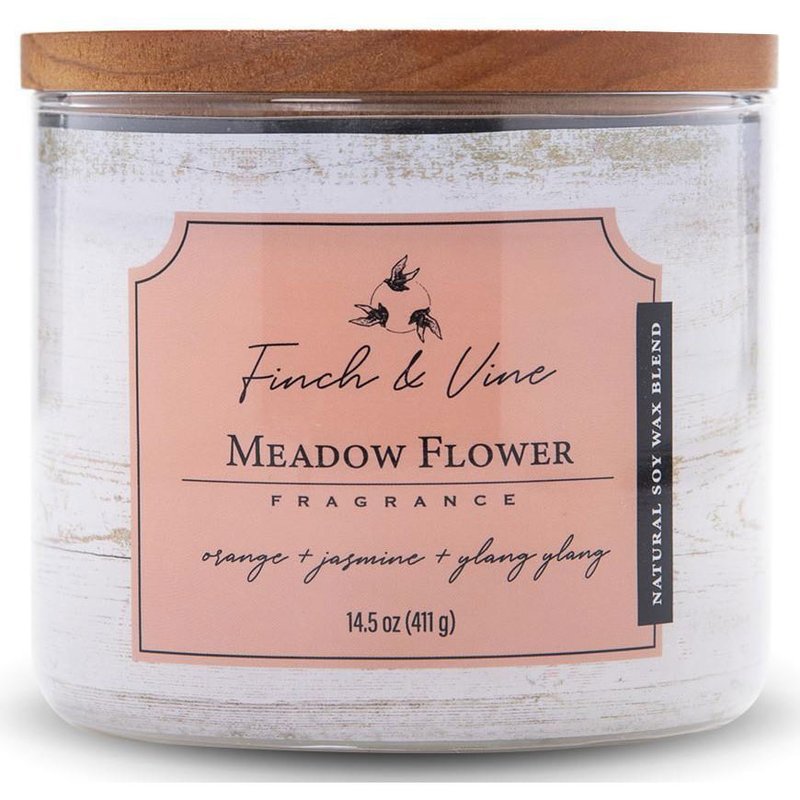 Colonial Candle Finch & Vine sojowa świeca zapachowa w szkle 3 knoty 14.5 oz 411 g - Meadow Flower