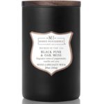 Colonial Candle sojowa świeca zapachowa w szkle drewniany knot 20 oz 566 g - Black Pine & Oak Moss
