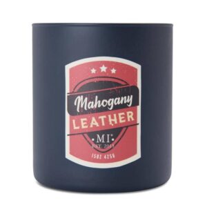 Colonial Candle All American męska sojowa świeca zapachowa w szkle 15 oz 425 g - Mahogany Leather